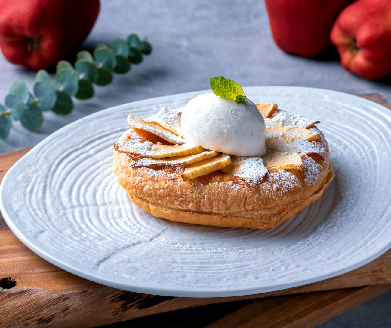 Apple Tart with Madagascar Vanilla Gelato